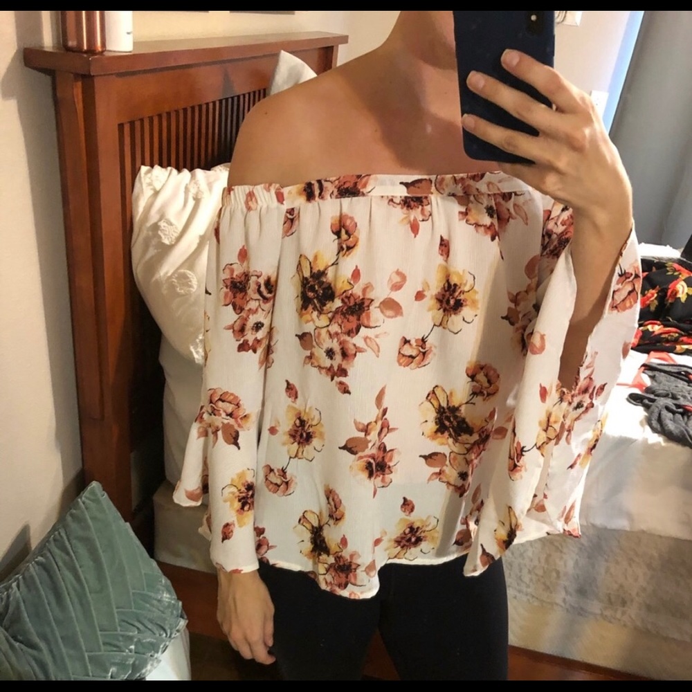 Off Shoulder Floral Top